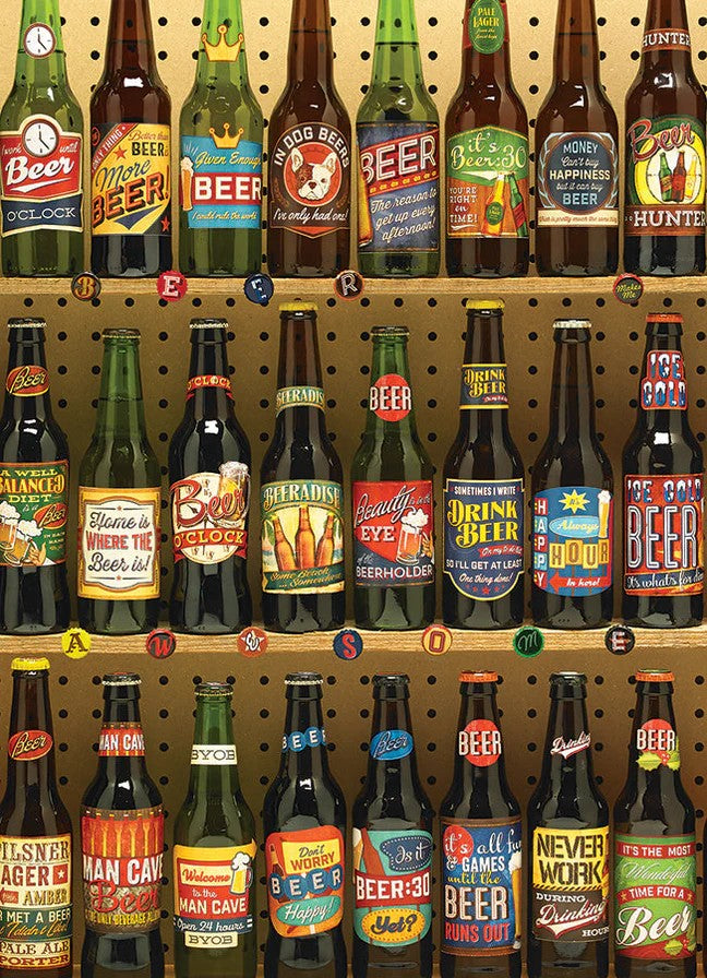 1000 Piece Jigsaw Puzzle - Beer Collection | Cobble Hill