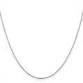 10K White Gold 16 Inches Cable Chain
