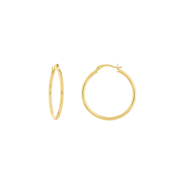 10K Yellow Gold 30mm Hoop Earrings