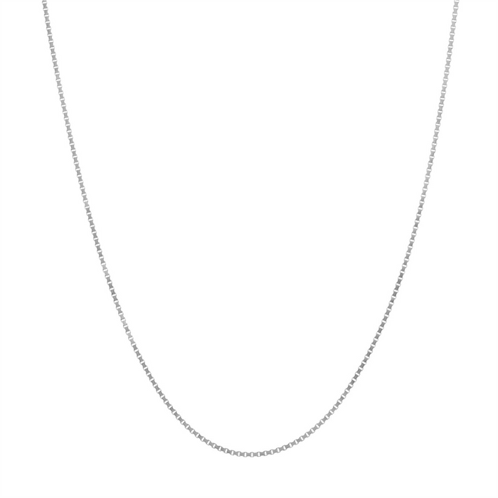 14K White Gold 16 Inches Box Chain