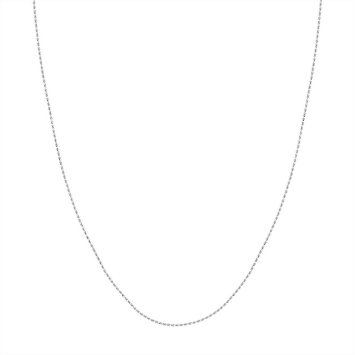 14K White Gold 16 Inches Rope Chain