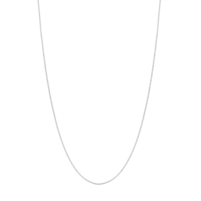 14K White Gold 18 Inches Box Chain