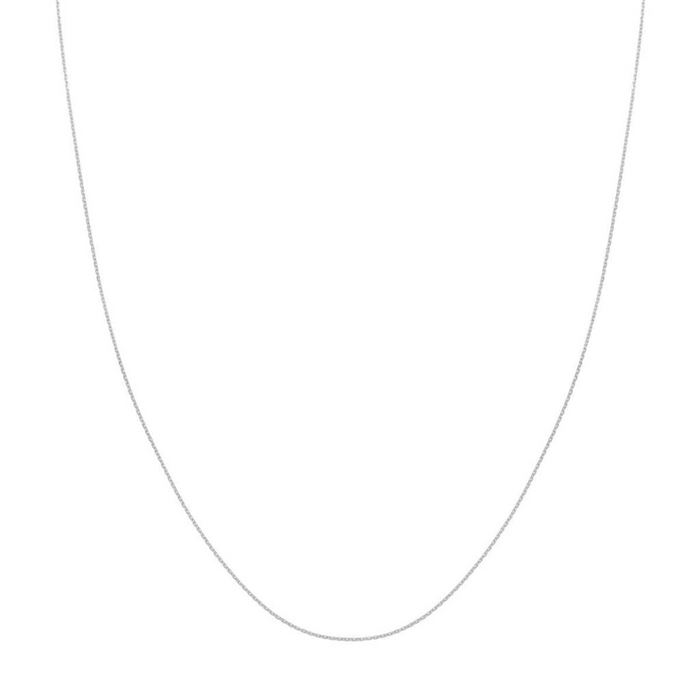 14K White Gold 18 Inches Cable Chain