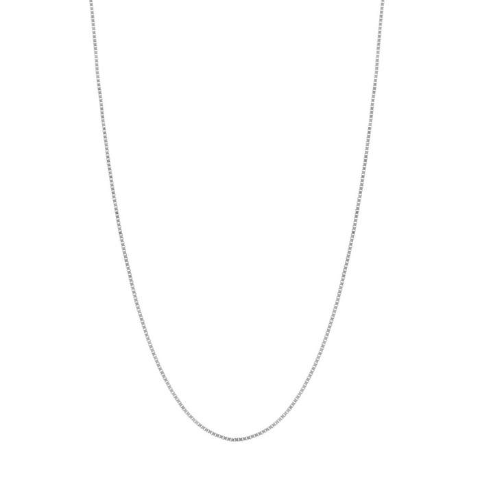 14K White Gold 20 Inch Box Chain