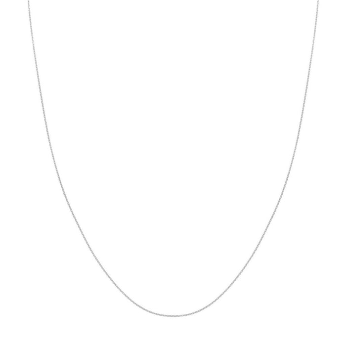 14K White Gold 20 Inches Diamond Cut Cable Chain