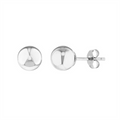 14K White Gold 6mm Ball Earrings