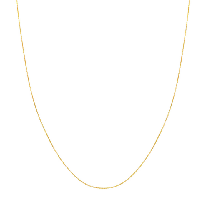 14K Yellow Gold 16 Inches Diamond Cut Cable Chain
