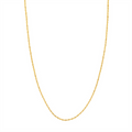 14K Yellow Gold 16 Inches Diamond Cut Rope Chain