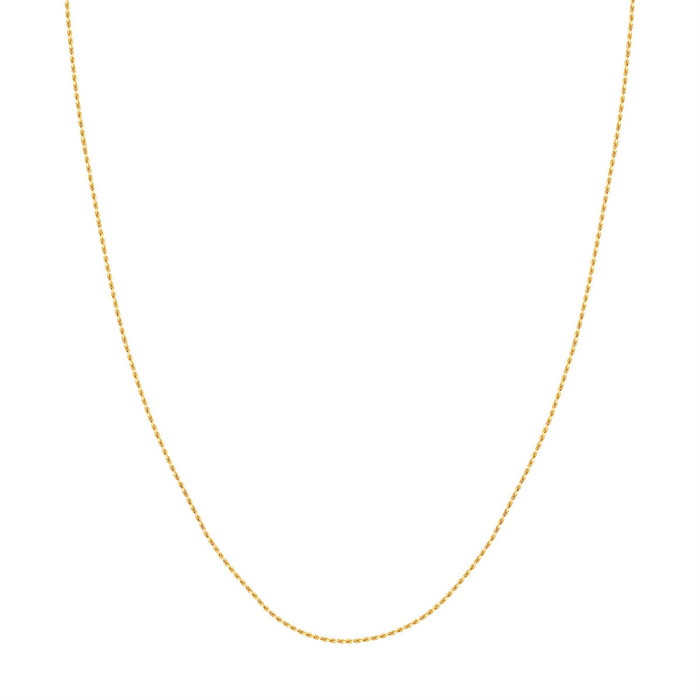 14K Yellow Gold 18 Inches Rope Chain