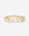 18K Yellow Gold Overlay 'Isla' Cubic Zirconia Ring