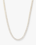 18K Yellow Gold Overlay 'Not Your Basic' Cubic Zirconia Tennis Necklace