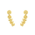 18K Yellow Gold Vermeil Hammered Arrow Climber Earrings