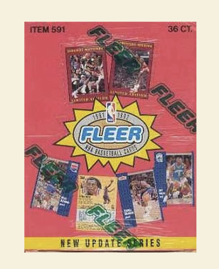 1991-92 Fleer NBA Basketball Update Series Hobby Box