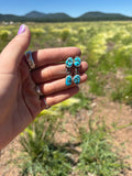 ✙ 2 Stone Turquoise Stud Earrings