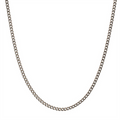 4.35mm Titanium Flat Curb Chain Necklace