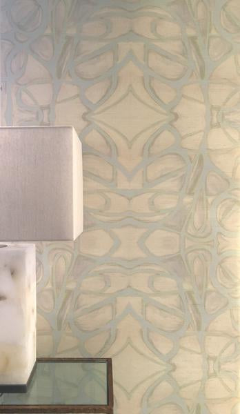 51514 Grey Chartreuse Grasscloth Wallcovering