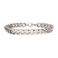 7.4mm Titanium Flat Curb Chain Bracelet