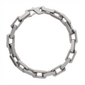 8mm Titanium Matte Finish Paperclip Chain Bracelet