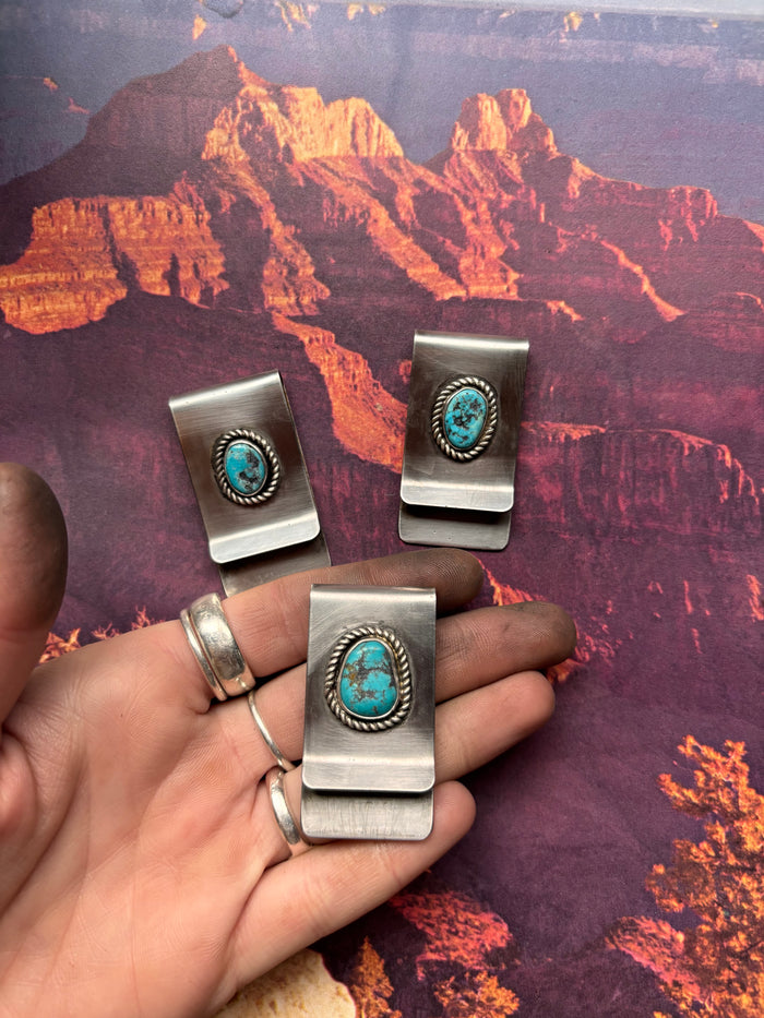✙ Kingman Turquoise Money Clip | Wallet | Gift For Him | Western Wear | Made To Order