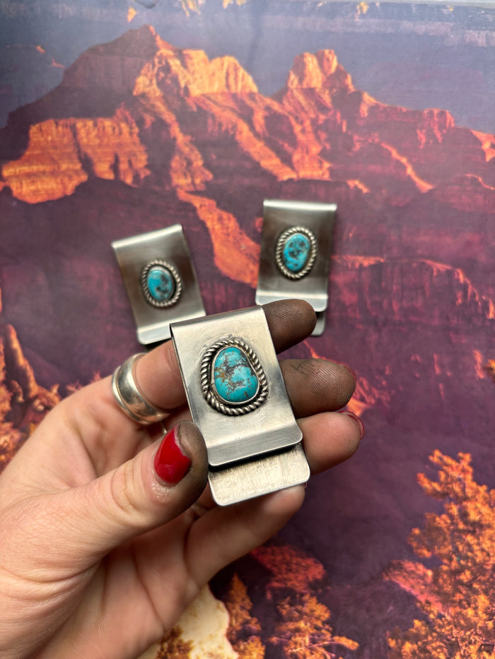 ✙ Kingman Turquoise Money Clip | Wallet | Gift For Him | Western Wear | Made To Order