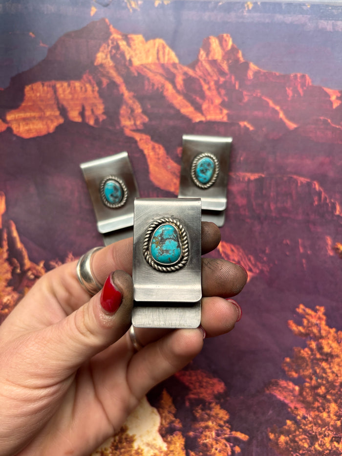 ✙ Kingman Turquoise Money Clip | Wallet | Gift For Him | Western Wear | Made To Order