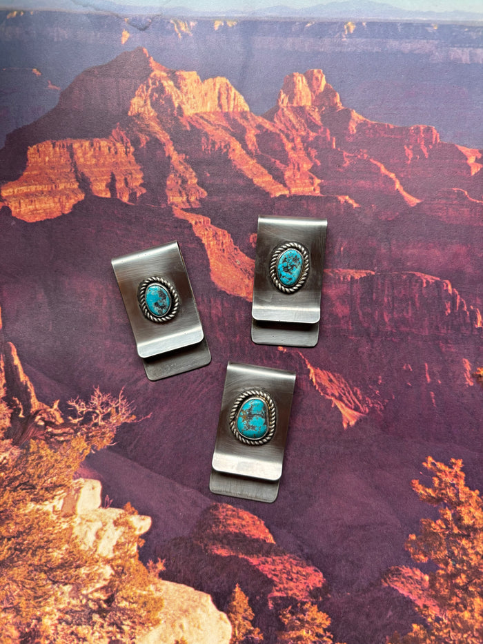 ✙ Kingman Turquoise Money Clip | Wallet | Gift For Him | Western Wear | Made To Order