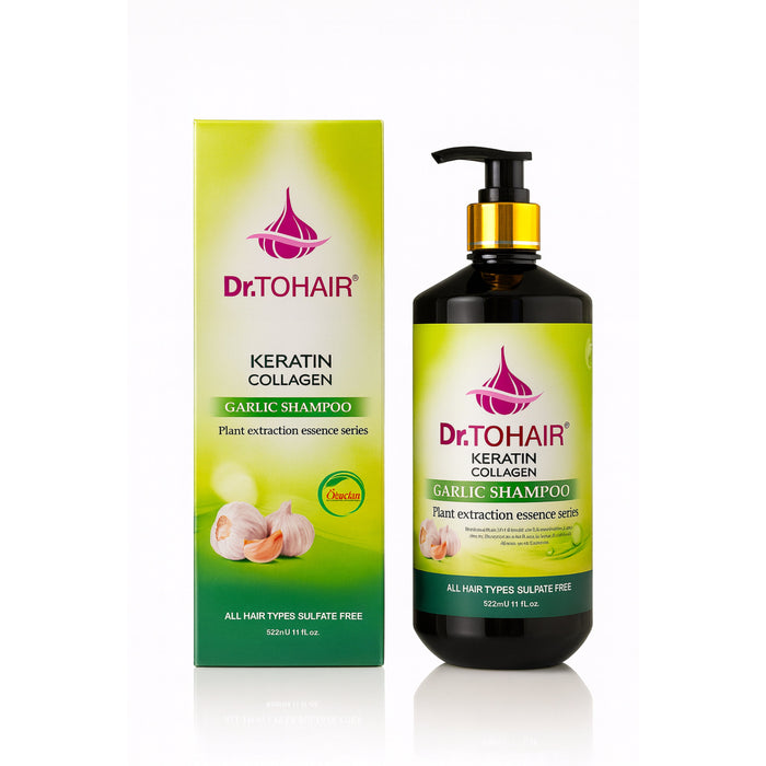 Șampon Dr. TOHAIR Garlic – Keratină & Colagen, 825 ml