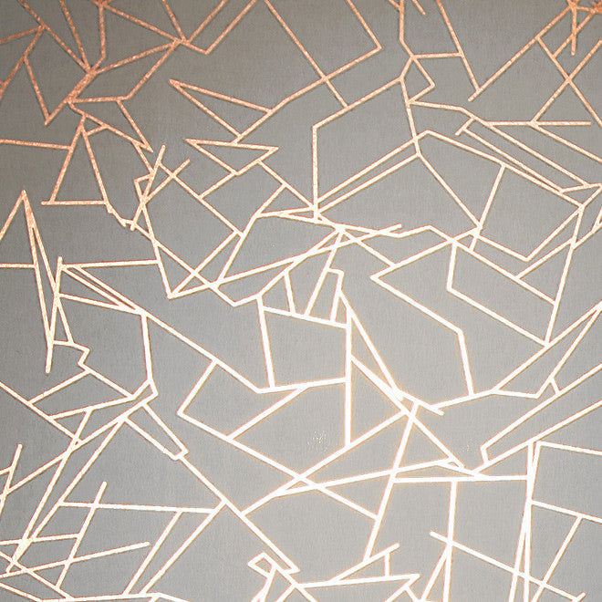 Angle Copper Rose Zinc Grey Wallcovering