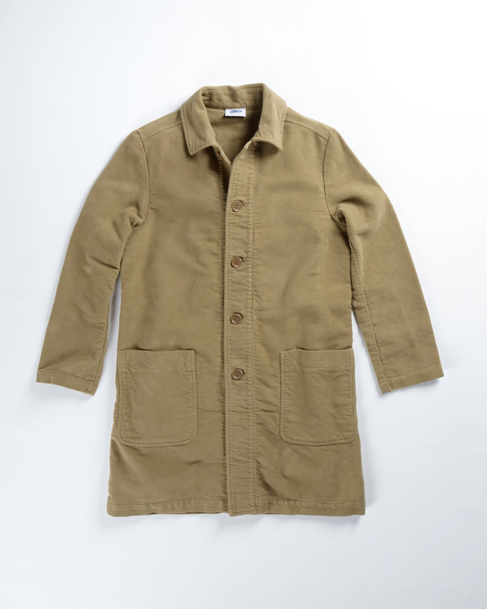 Armen Moleskin Work Coat Beige
