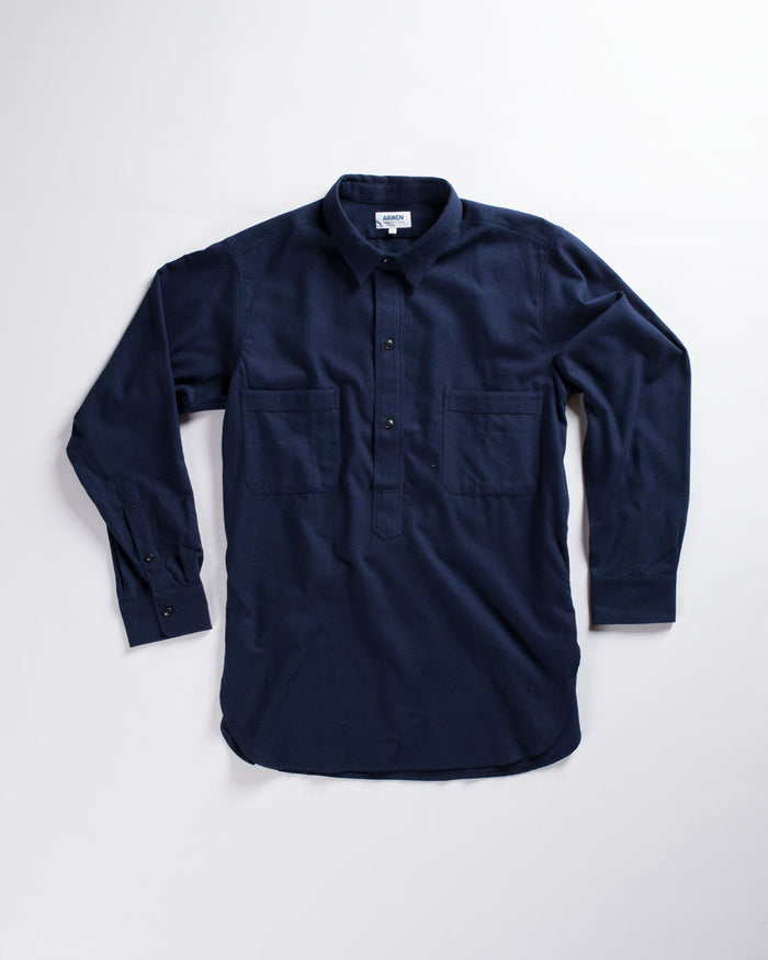 Armen Utility Pullover Shirt Navy