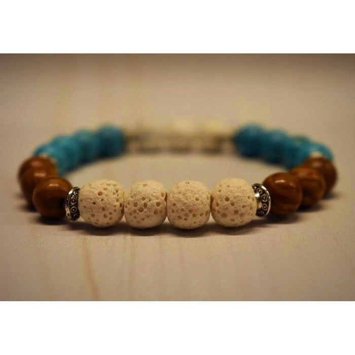 Aromatherapy Bracelet with Turquoise & Wood