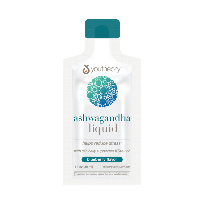 CTN.ASHL.92026 Youtheory Ashwagandha Liquid Blueberry Flavor 12 ct Contents Image