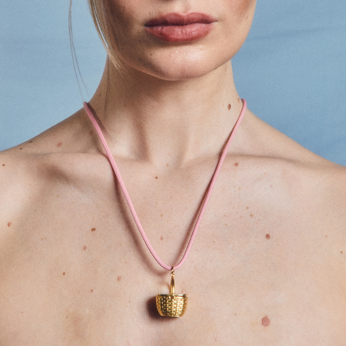 Basket Vesta Case Cord Necklace