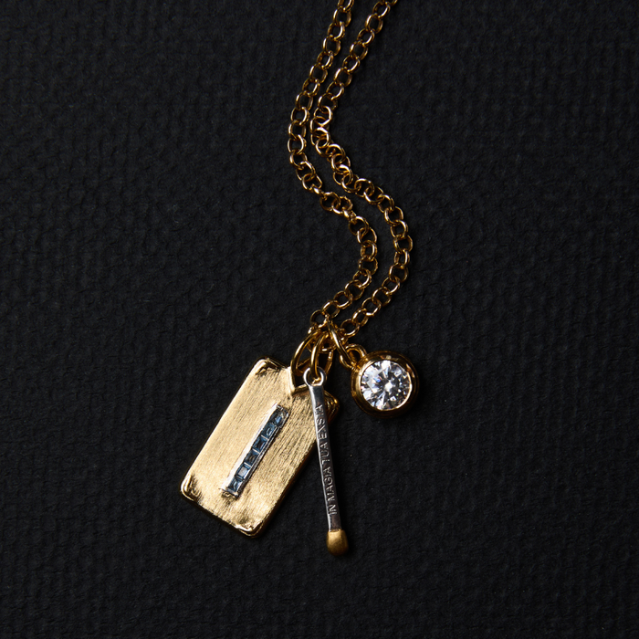 Carpe Diem Charm, Divine Spark Matchstick, and Bezel Charm