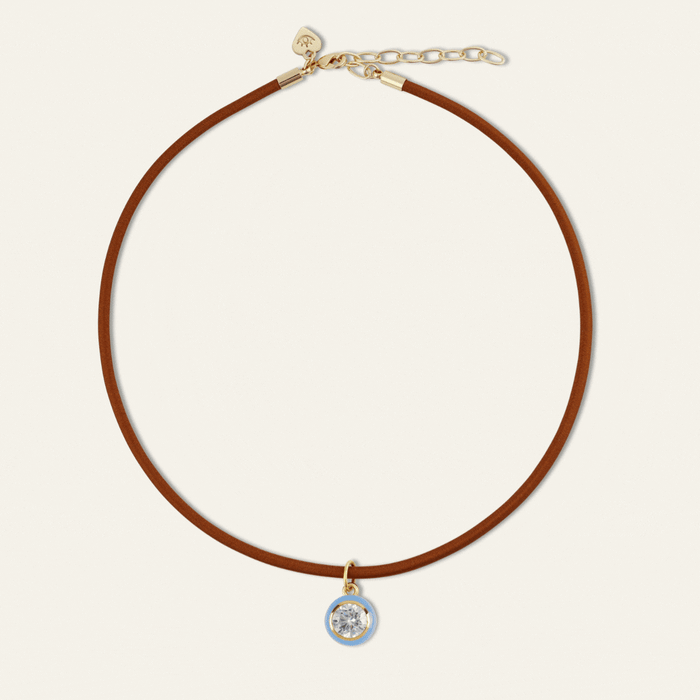 Bezel Clasp Cord Necklace