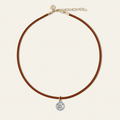 Bezel Clasp Cord Necklace