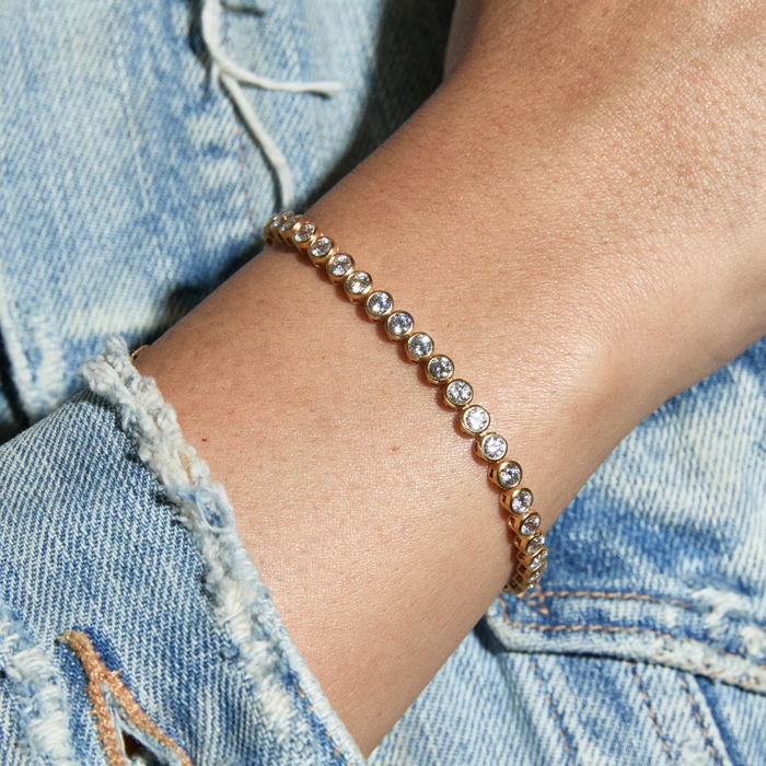 Bezel Tennis Bracelet
