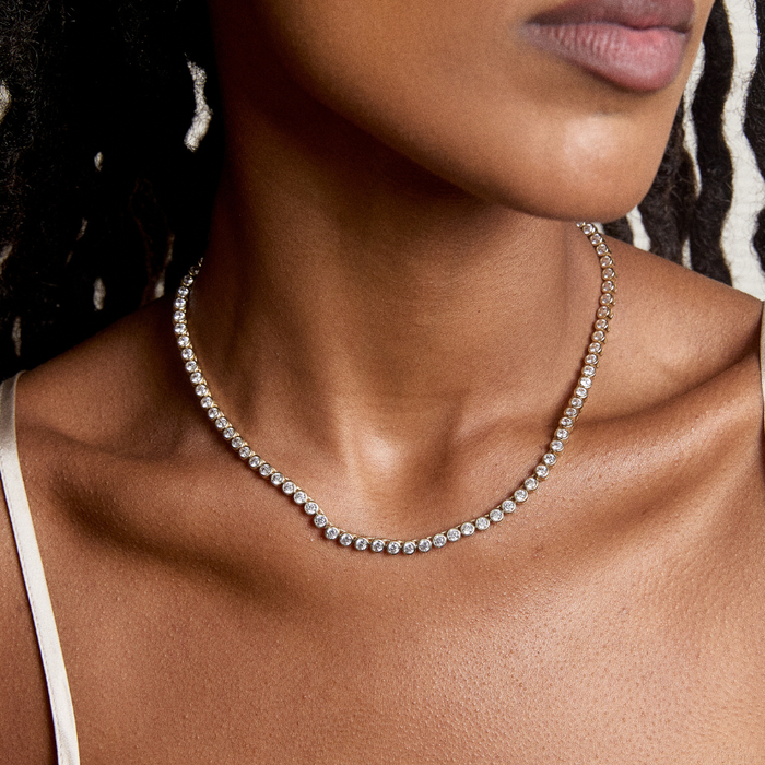 Bezel Tennis Necklace