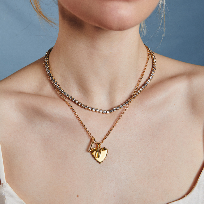 Bezel Tennis Necklace