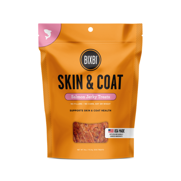 BIXBI® Skin & Coat Jerky Treats for Dogs – Salmon Recipe