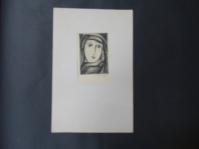 Boris Deutsch: Lithograph of Woman