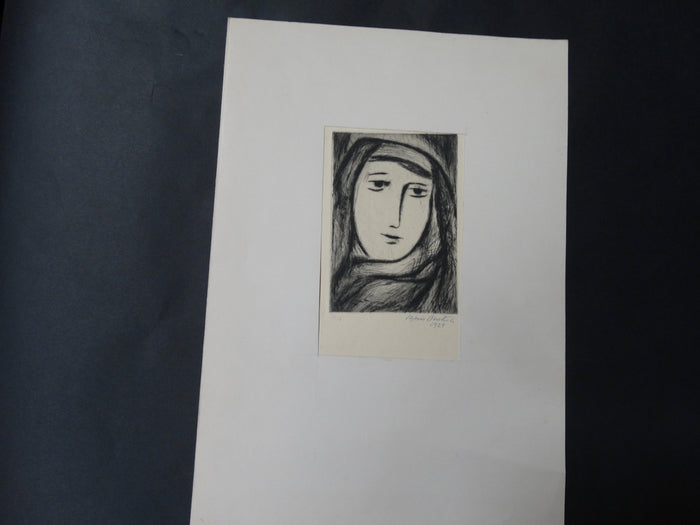 Boris Deutsch: Lithograph of Woman