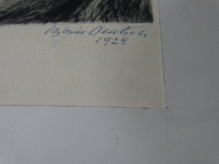Boris Deutsch: Lithograph of Woman