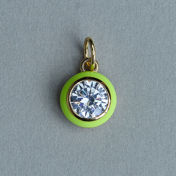 Chartreuse Bezel Charm