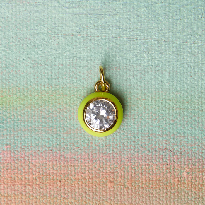 Chartreuse Bezel Charm
