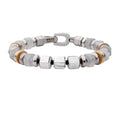 'CHUGI' Duty And Loyalty 8mm Mokume Gane And White Quartz Beads Bushido Virtue Bracelet