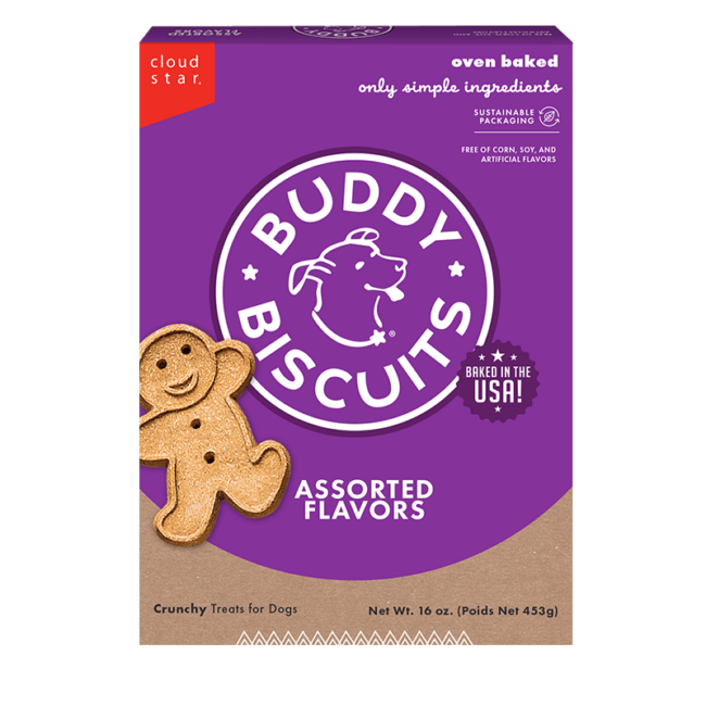 Cloud Star Buddy Biscuits Healthy Whole Grain Oven Baked Treats: Assorted Flavors
