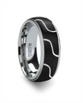 Cobalt Chrome ‘Fusion’ 8Mm Diagonal Pattern And Polished Edge Wedding Band