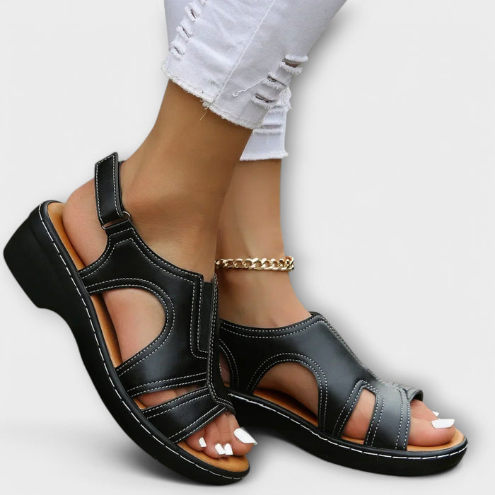 Comfortable Leather-Heeled Sandals