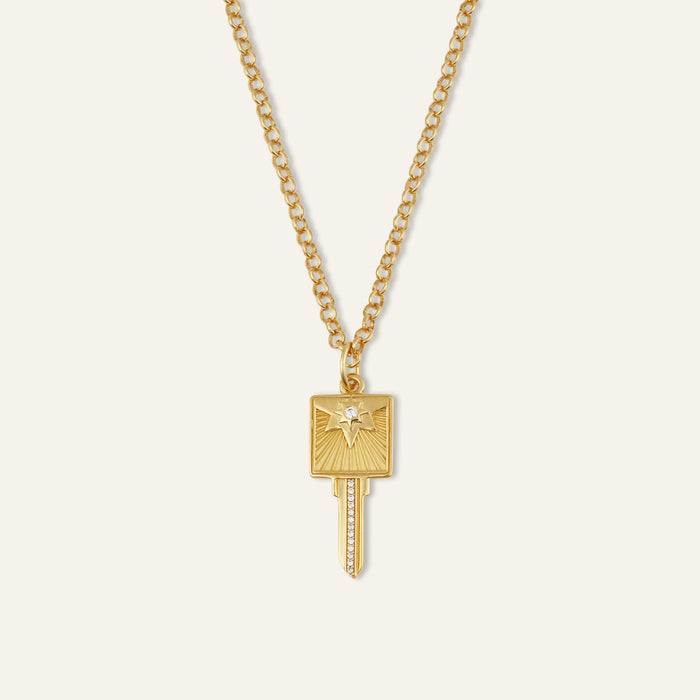 Compass Key Necklace